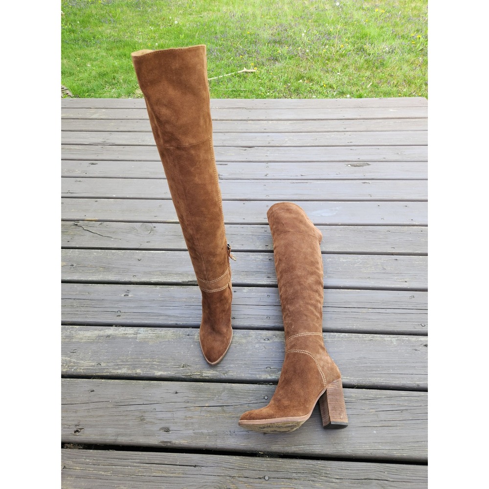 Dolce Vita Cash Over The Knee Thigh High Chestnut Suede Boots Size 8 - Picture 2 of 8